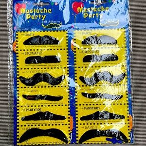 Mustache party stickers bundle of 12 completely new !!!
